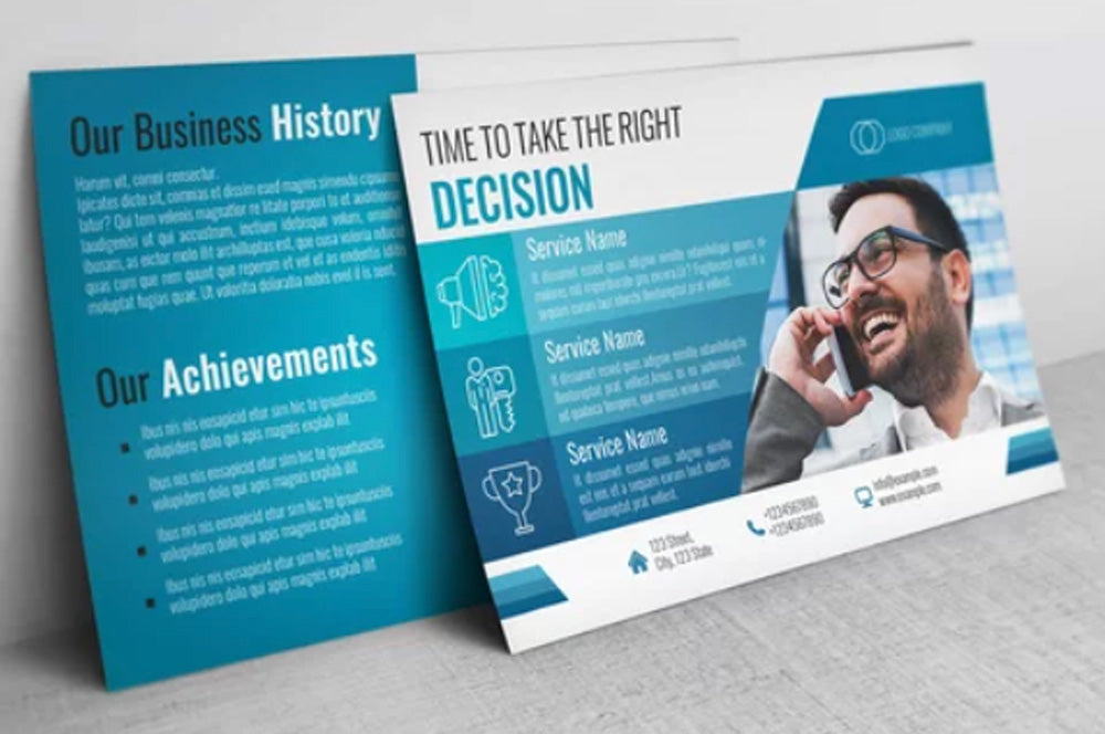 Glossy finish postcards for vibrant marketing