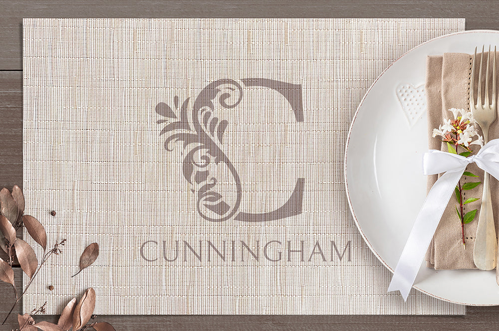 Custom dinner table mat, great for restaurants, cafes, and home dining with a stylish aesthetic.