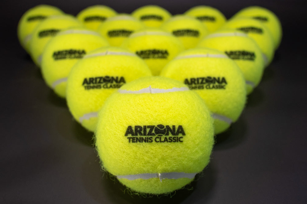 Arizona Tennis Classic custom-branded tennis balls, perfect for tournaments and promotions.