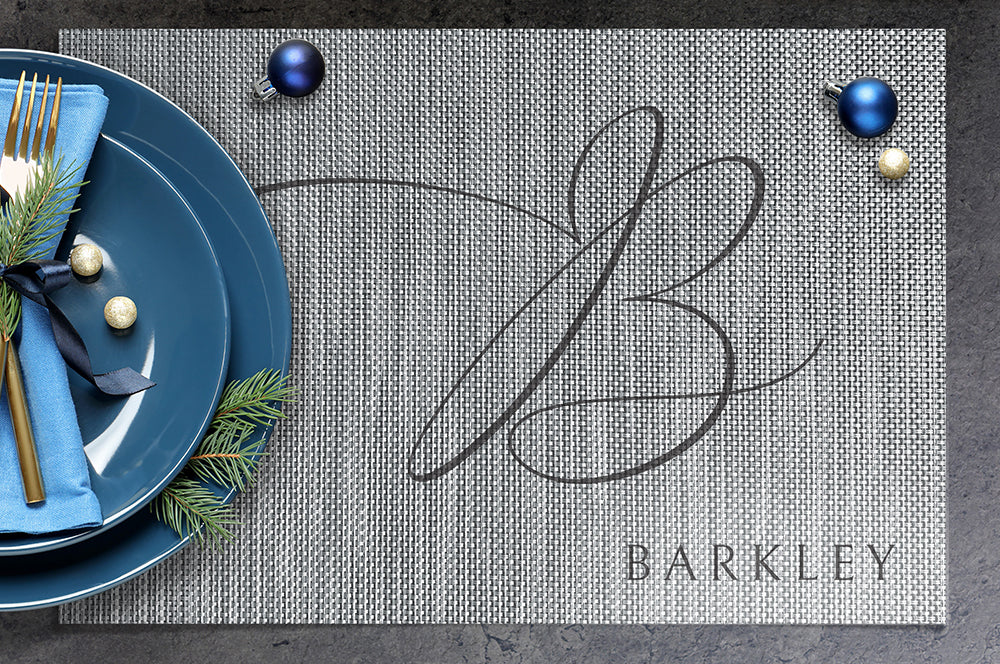 Stylish custom placemat for modern home decor, available in various designs and color options.