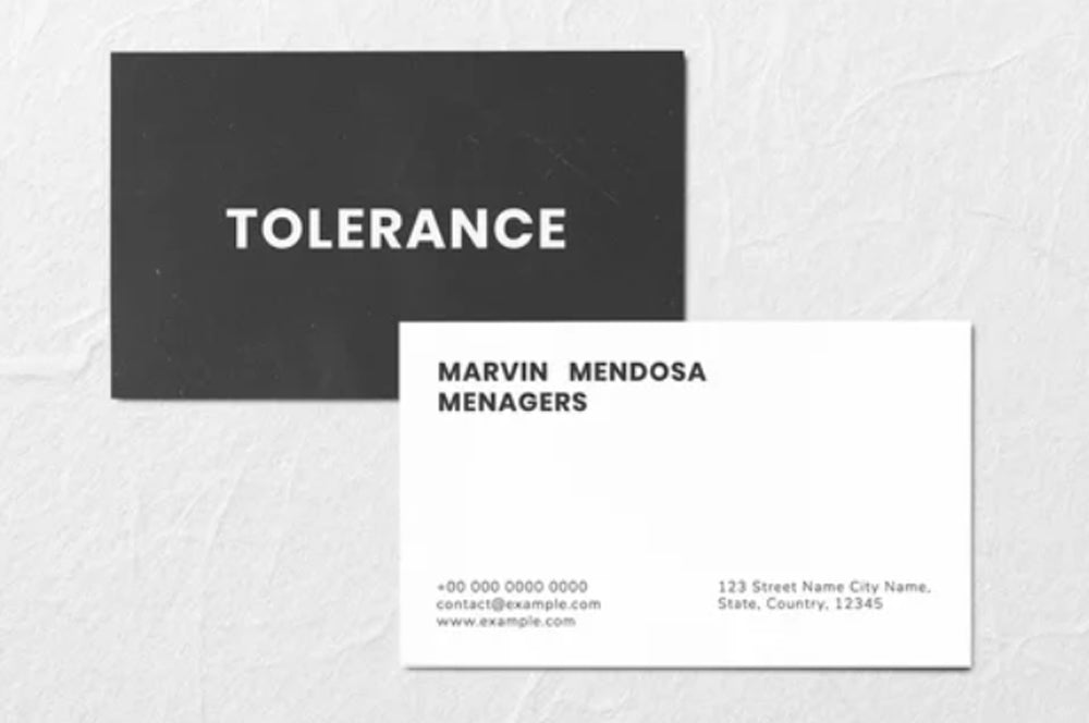 Water-resistant UV business card with a protective coating for long-lasting durability.