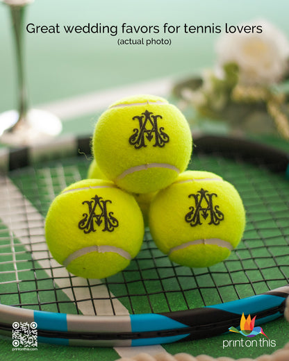 Personalized tennis balls with optional customized cans. No minimums! Corporate rush orders and fast shipping!